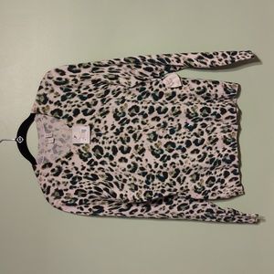 NWT Madison Cheetah Button-Up Women's Sweater